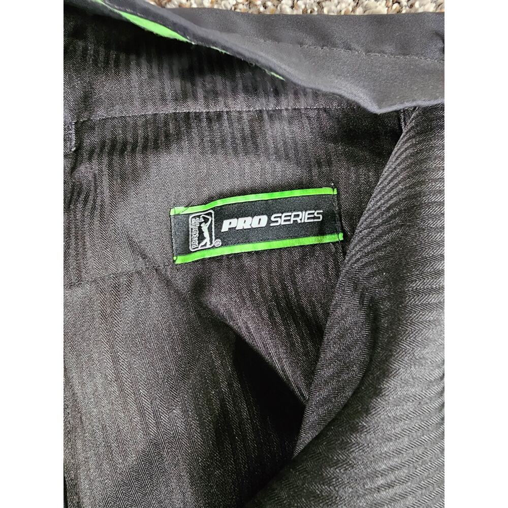 PGA Tour Pro Series Mens Sz 36x32 Flat Front Chino Golf Pants Black - Picture 3 of 4